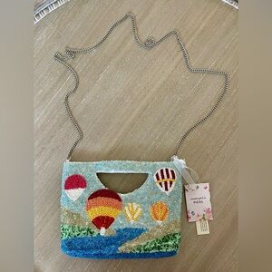 🎈👛Handcrafted in India ~ Colorful Beaded Hot Air Balloon Bag